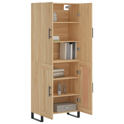 Credenza Rovere Sonoma 69,5x34x180 cm in Legno Multistrato