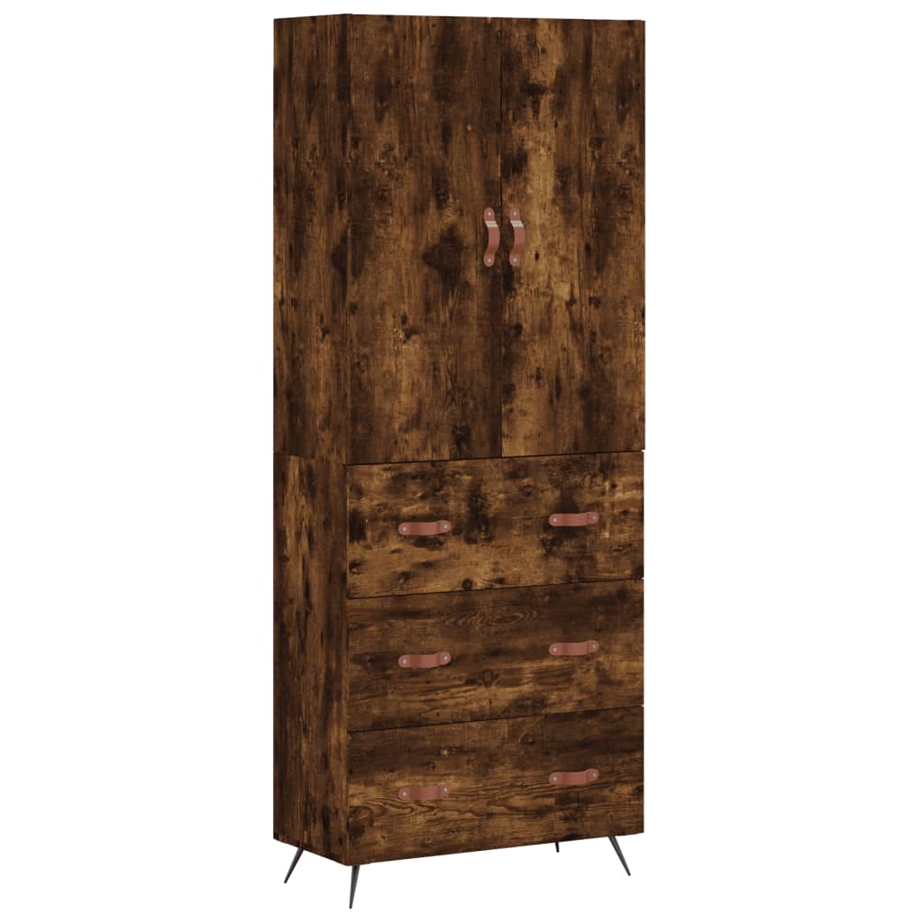 Credenza Rovere Fumo  69,5x34x180 cm in Legno Multistrato