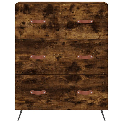 Credenza Rovere Fumo  69,5x34x180 cm in Legno Multistrato