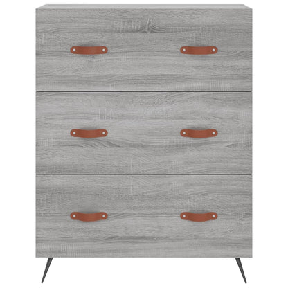 Credenza Grigio Sonoma 69,5x34x180 cm in Legno Multistrato