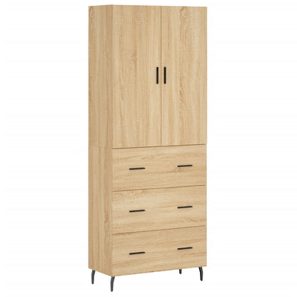 Credenza Rovere Sonoma 69,5x34x180 cm in Legno Multistrato