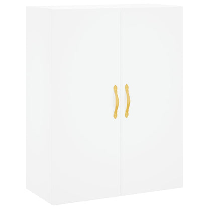 Credenza Bianca 69,5x34x180 cm in Legno Multistrato