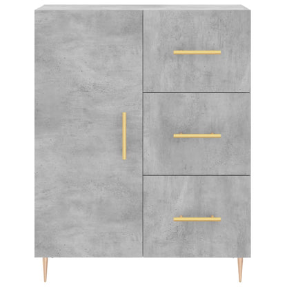 Credenza Grigio Cemento 69,5x34x180 cm in Legno Multistrato