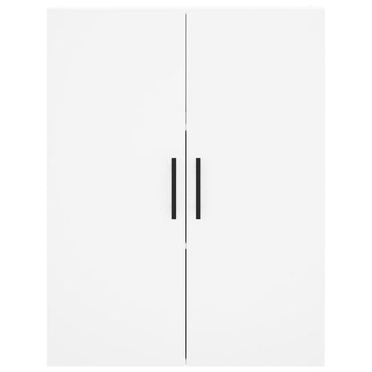 Credenza Bianca 69,5x34x180 cm in Legno Multistrato