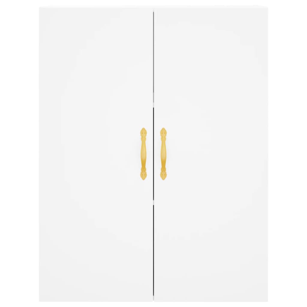 Credenza Bianca 69,5x34x180 cm in Legno Multistrato