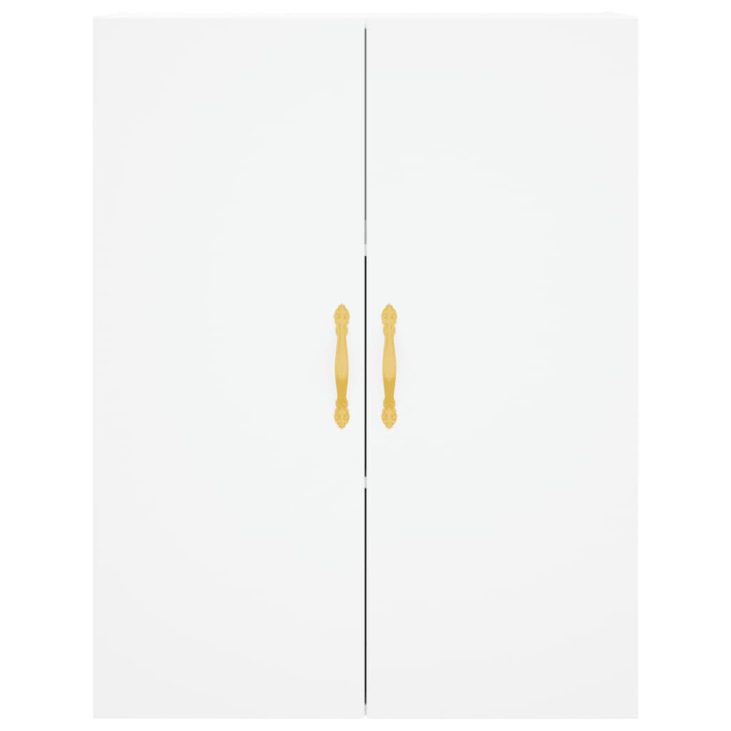 Credenza Bianca 69,5x34x180 cm in Legno Multistrato