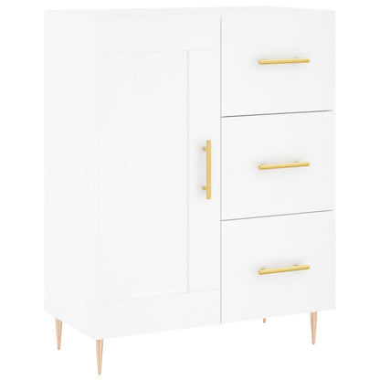Credenza Bianca 69,5x34x180 cm in Legno Multistrato