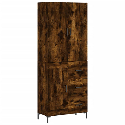 Credenza Rovere Fumo  69,5x34x180 cm in Legno Multistrato