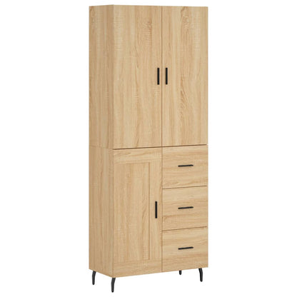 Credenza Rovere Sonoma 69,5x34x180 cm in Legno Multistrato