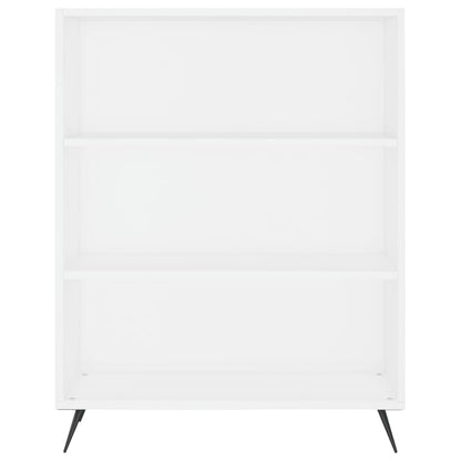 Credenza Bianca 69,5x34x180 cm in Legno Multistrato