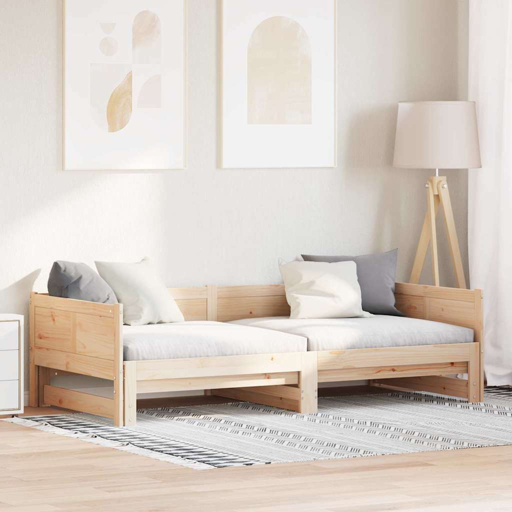 Letto Giorno Estraibile Marrone 203.5 x 184 x 56.5 cm