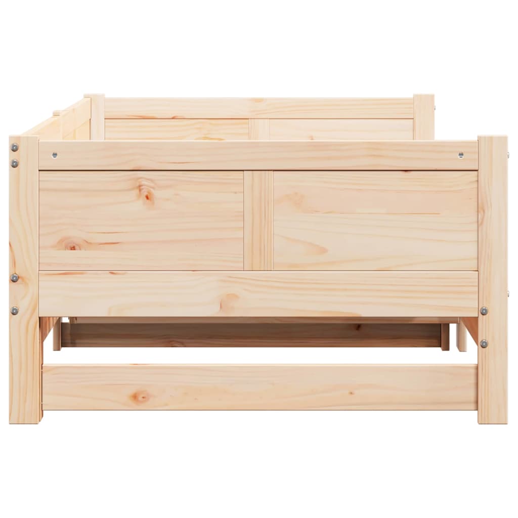 Letto Giorno Estraibile Marrone 203.5 x 184 x 56.5 cm