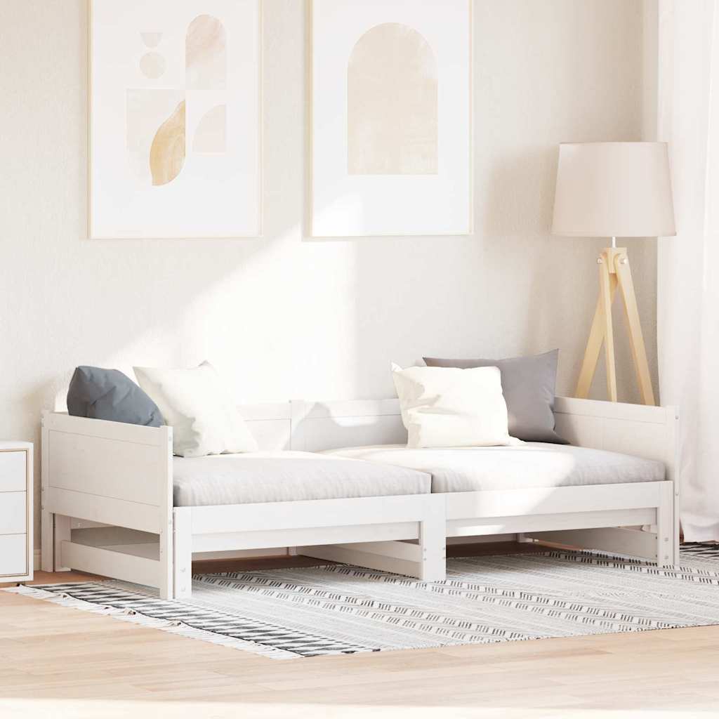 Letto Giorno Estraibile Bianco 203.5 x 184 x 56.5 cm
