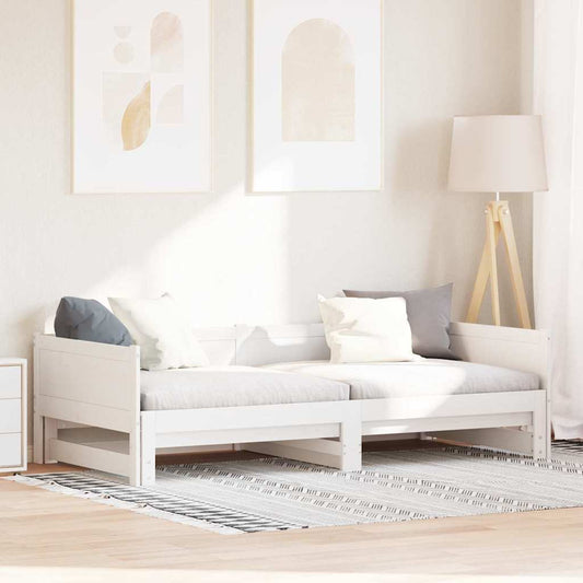Letto Giorno Estraibile Bianco 203.5 x 184 x 56.5 cm