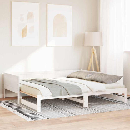 Letto Giorno Estraibile Bianco 203.5 x 184 x 56.5 cm