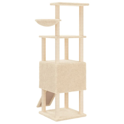 Albero per Gatti con Tiragraffi in Sisal Crema 153 cm - homemem39