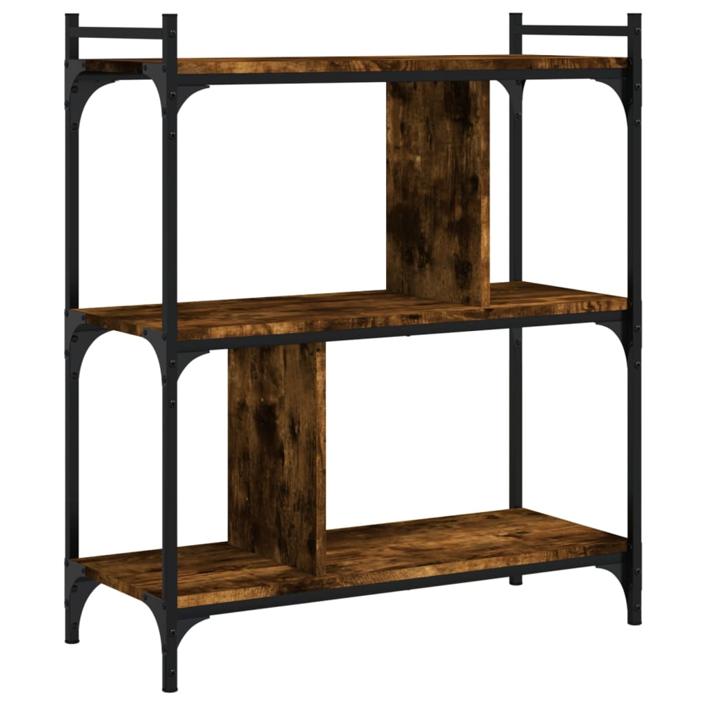 Libreria Rovere Fumo 3 Ripiani 76x32x88 cm Legno Multistrato | homemem39