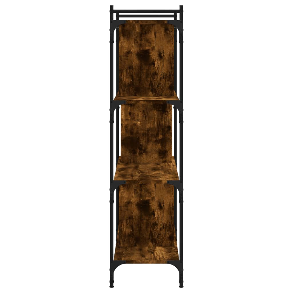 Libreria Rovere Fumo 4 Ripiani 76x32x123 cm Legno Multistrato | homemem39