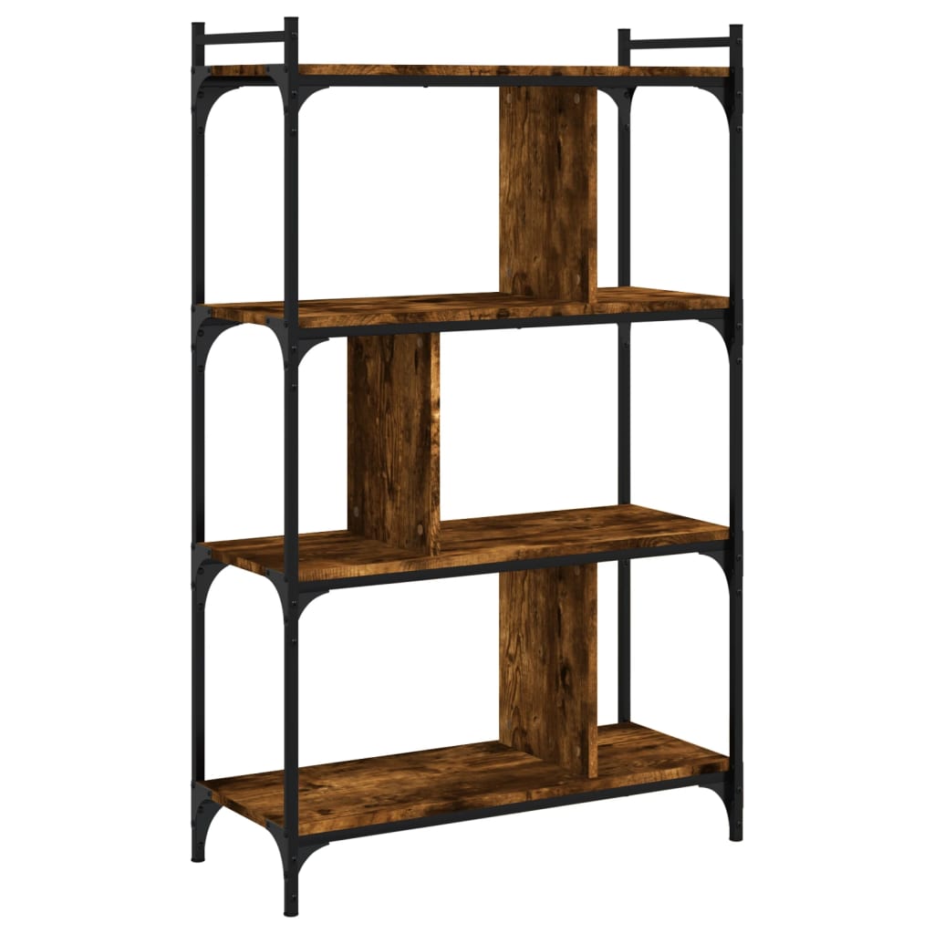 Libreria Rovere Fumo 4 Ripiani 76x32x123 cm Legno Multistrato | homemem39