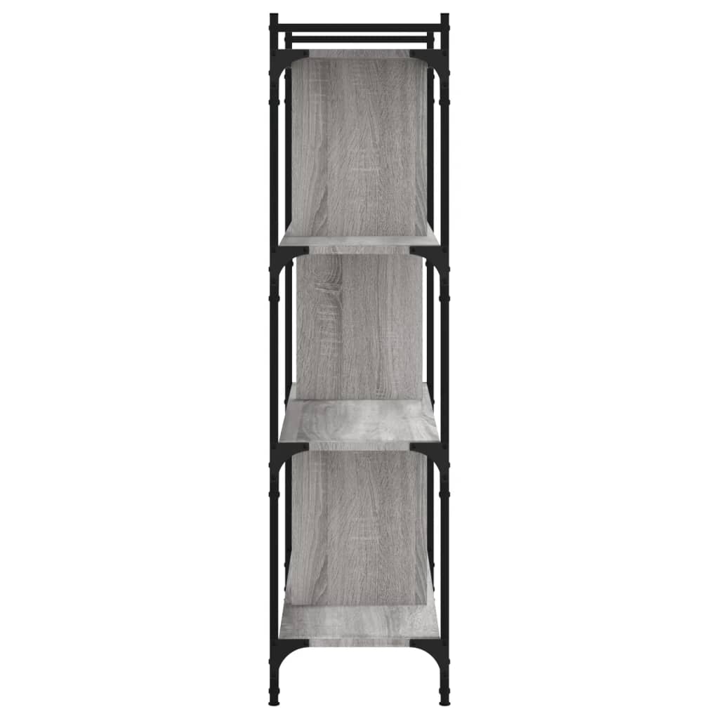 Libreria Grigio Sonoma 4 Ripiani 76x32x123 cm Legno Multistrato | homemem39