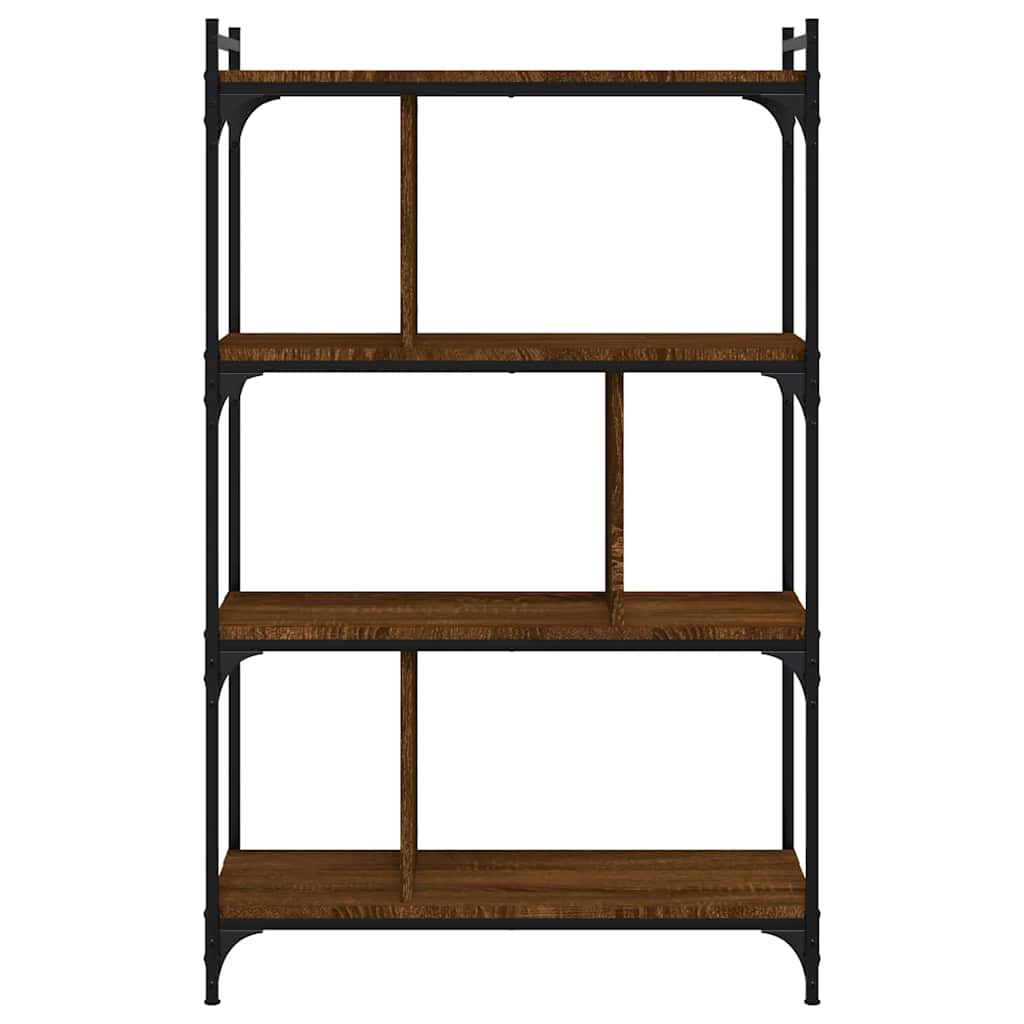 Libreria Rovere Marrone 4 Ripiani 76x32x123cm Legno Multistrato | homemem39