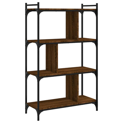 Libreria Rovere Marrone 4 Ripiani 76x32x123cm Legno Multistrato | homemem39