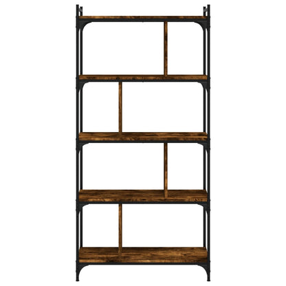 Libreria Rovere Fumo 5 Ripiani 76x32x158 cm Legno Multistrato | homemem39