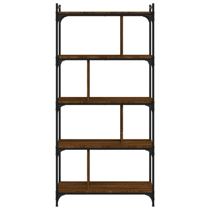 Libreria Rovere Marrone 5 Ripiani 76x32x158cm Legno Multistrato | homemem39