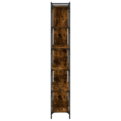 Libreria Rovere Fumo 6 Ripiani 76x32x192 cm Legno Multistrato | homemem39