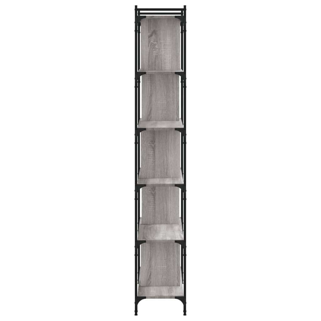 Libreria Grigio Sonoma 6 Ripiani 76x32x192 cm Legno Multistrato | homemem39