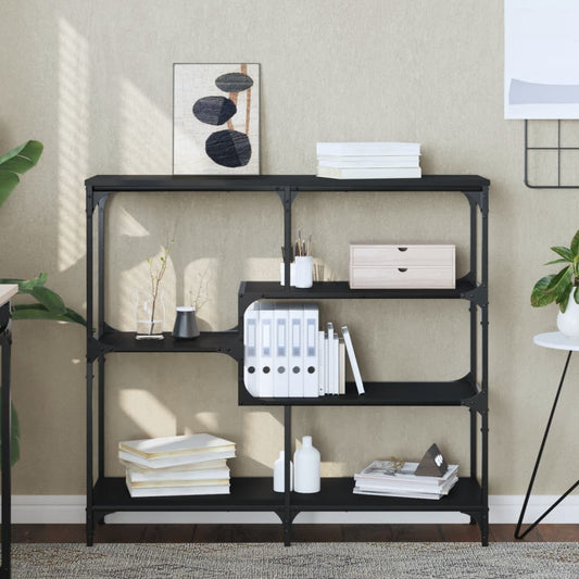 Tavolino Consolle Nero 103x32x95 cm in Legno Multistrato - homemem39
