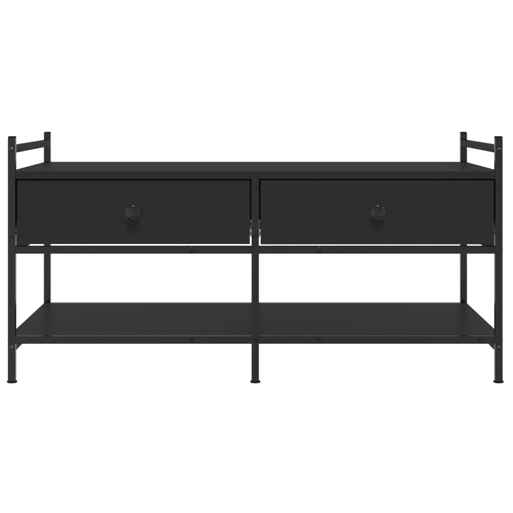 Tavolino da Salotto Nero 99x50x50 cm in Legno Multistrato | homemem39