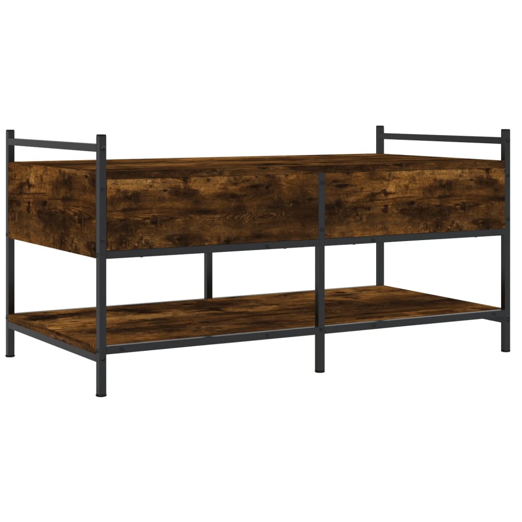 Tavolino da Salotto Rovere Fumo 99x50x50cm in Legno Multistrato | homemem39