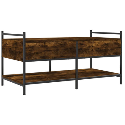 Tavolino da Salotto Rovere Fumo 99x50x50cm in Legno Multistrato | homemem39