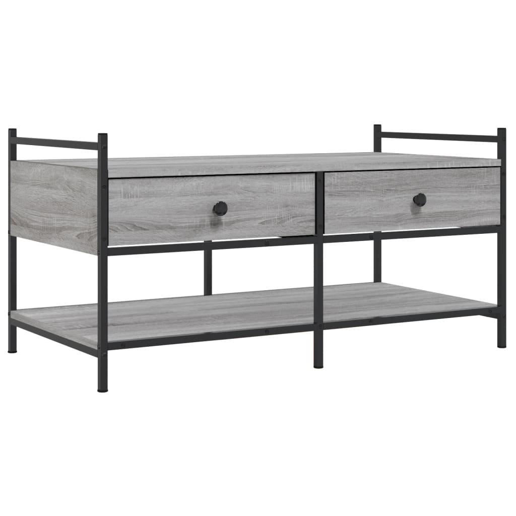 Tavolino da Salotto Grigio Sonoma 99x50x50 cm Legno Multistrato | homemem39