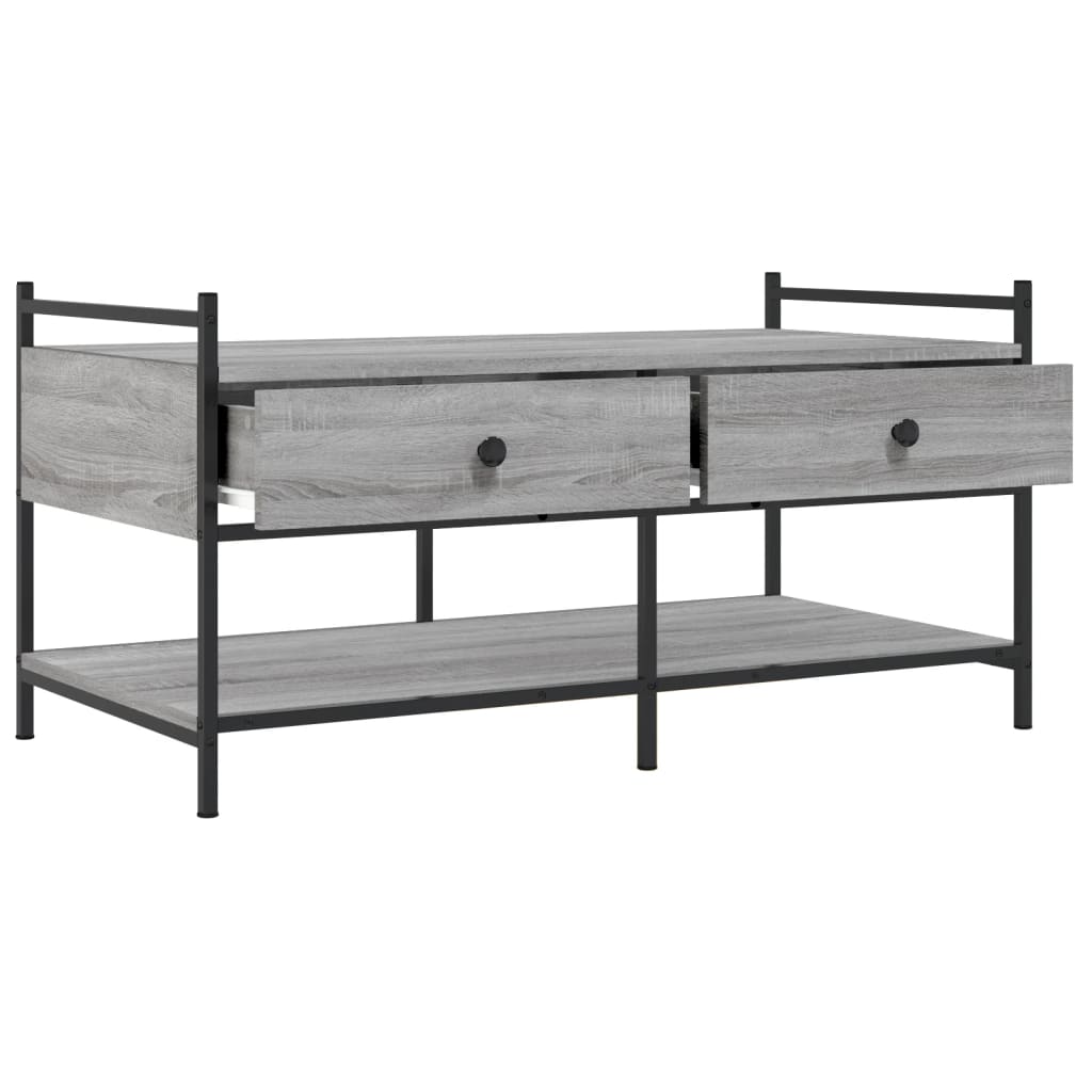 Tavolino da Salotto Grigio Sonoma 99x50x50 cm Legno Multistrato | homemem39