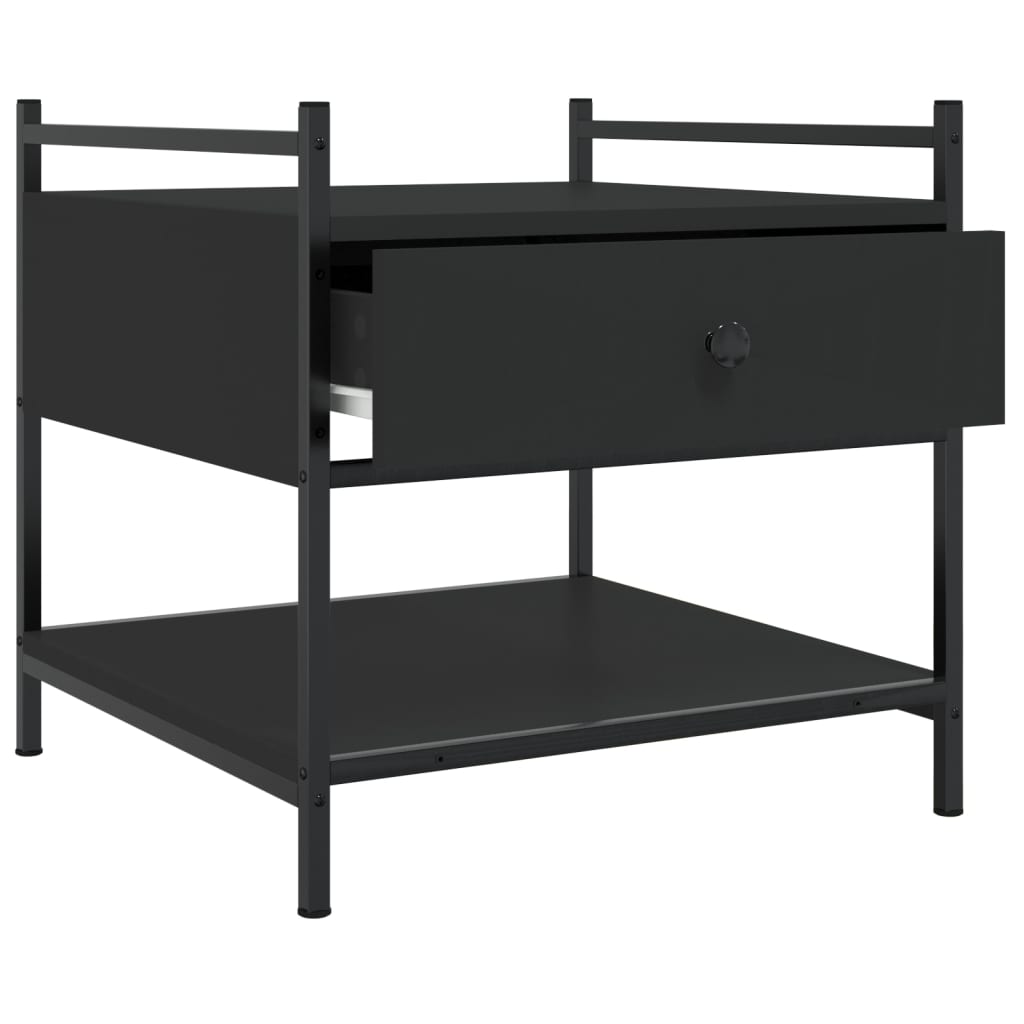 Tavolino da Salotto Nero 50x50x50 cm in Legno Multistrato | homemem39