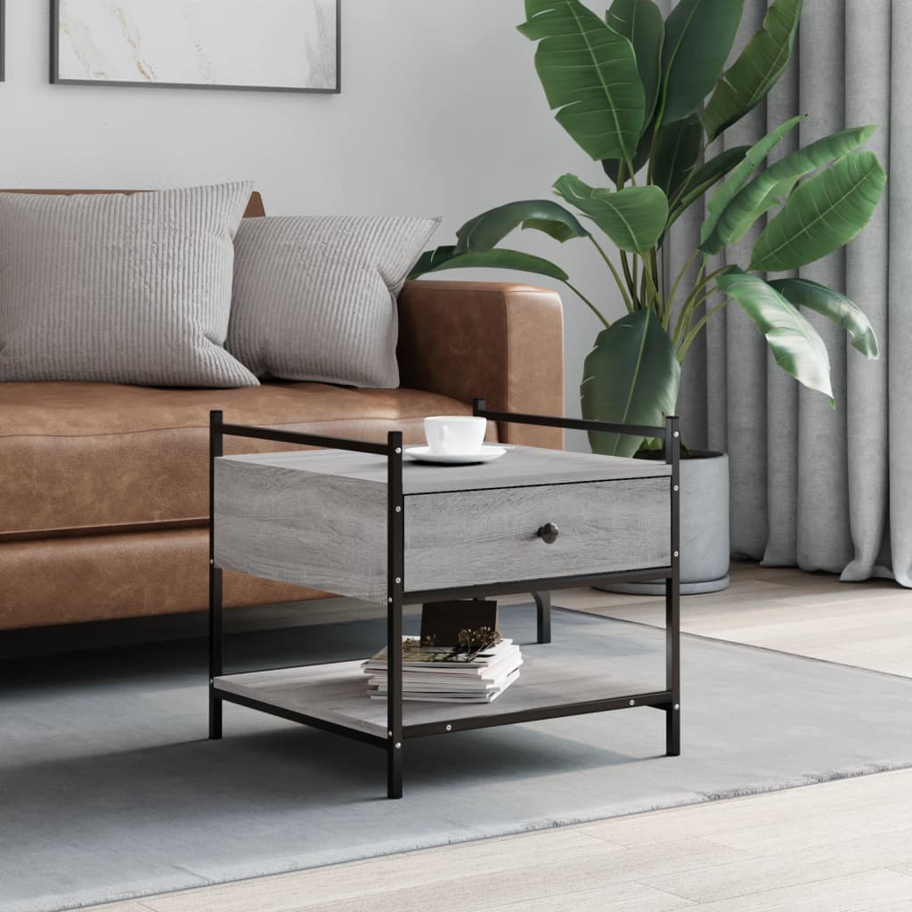 Tavolino da Salotto Grigio Sonoma 50x50x50 cm Legno Multistrato | homemem39