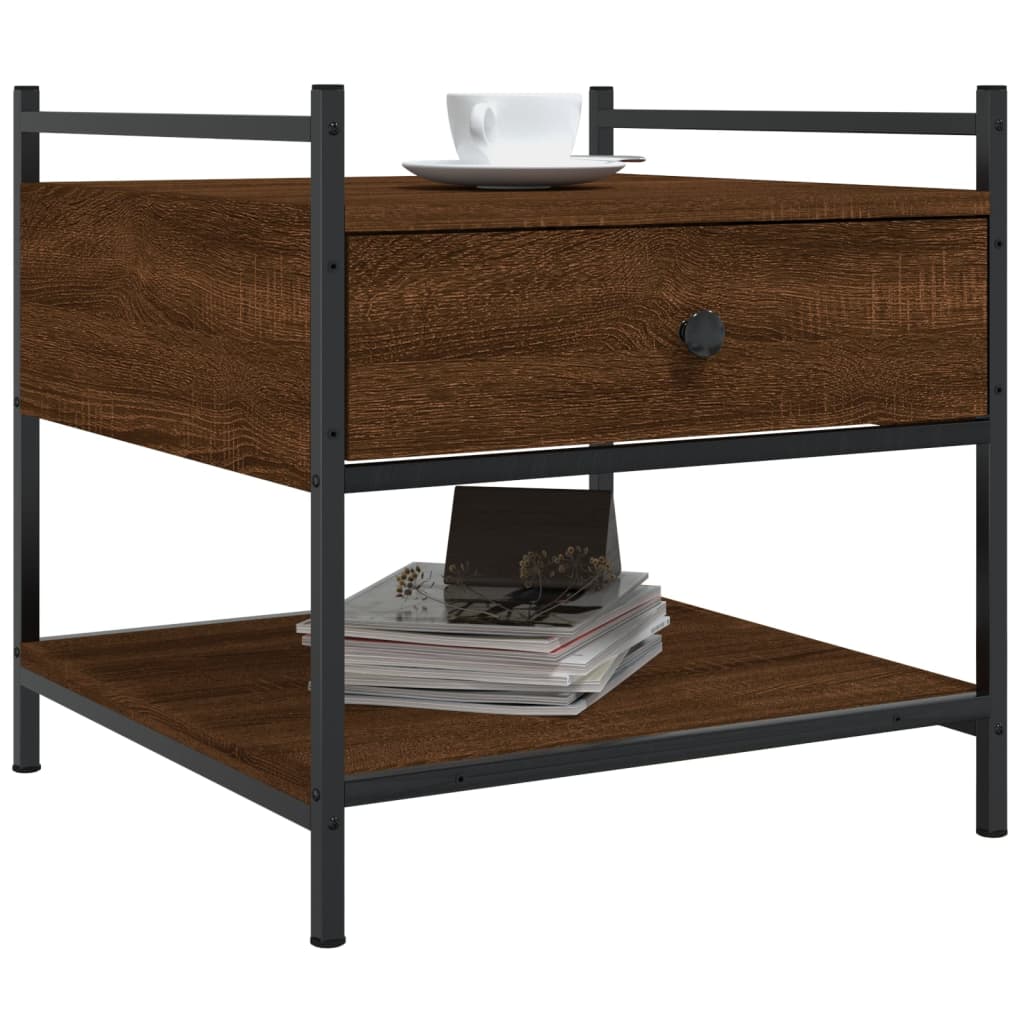 Tavolino da Salotto Rovere Marrone 50x50x50cm Legno Multistrato | homemem39
