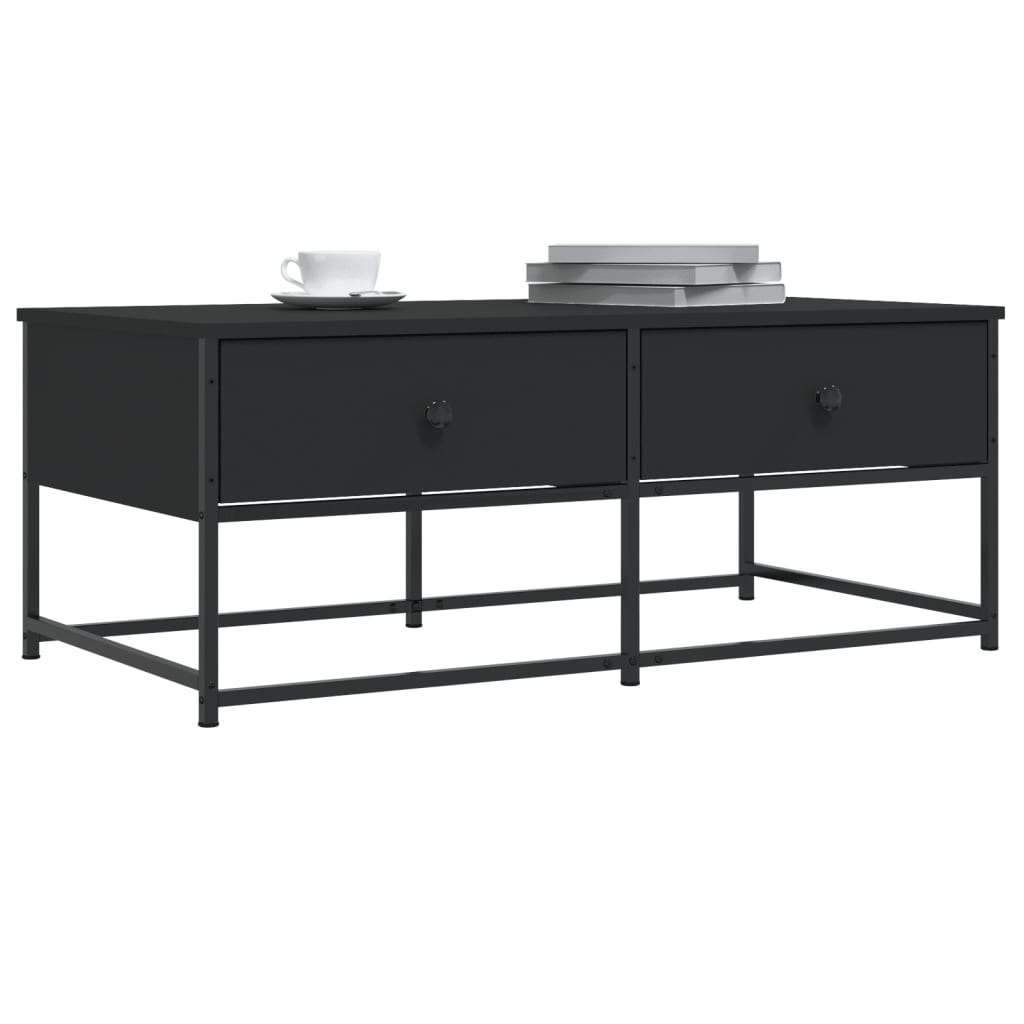 Tavolino da Salotto Nero 100x51x40 cm in Legno Multistrato | homemem39
