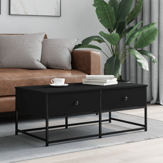 Tavolino da Salotto Nero 100x51x40 cm in Legno Multistrato | homemem39