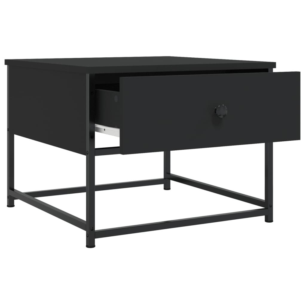 Tavolino da Salotto Nero 51x51x40 cm in Legno Multistrato | homemem39