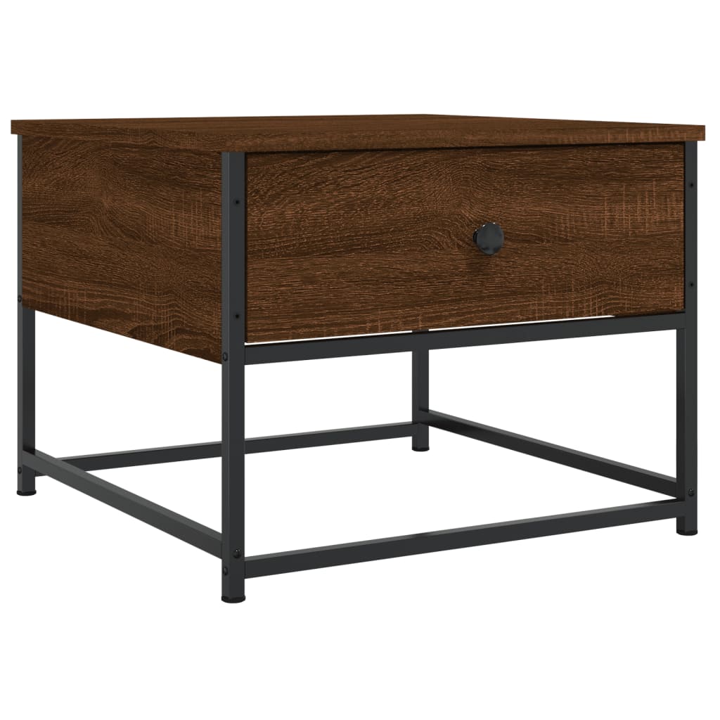 Tavolino da Salotto Rovere Marrone 51x51x40cm Legno Multistrato | homemem39