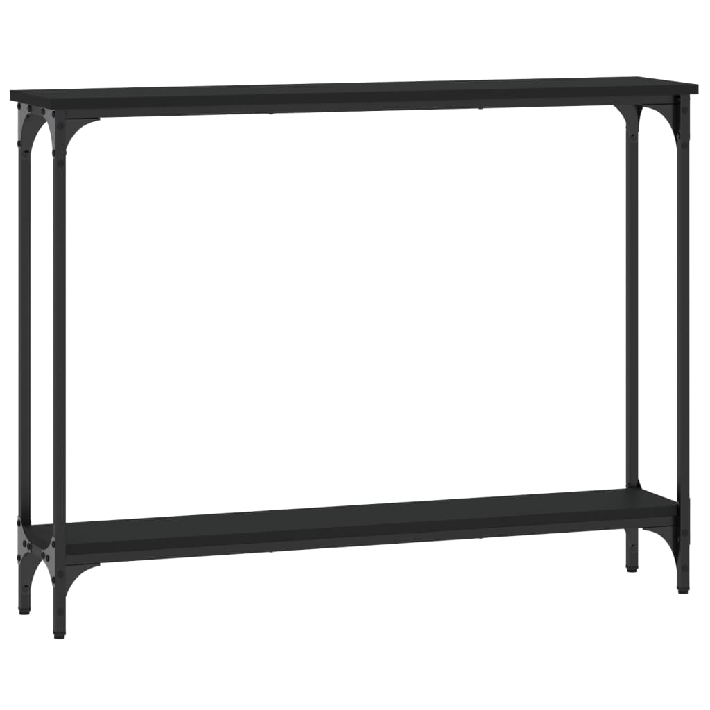 Tavolino Consolle Nero 100x22,5x75 cm in Legno Multistrato - homemem39