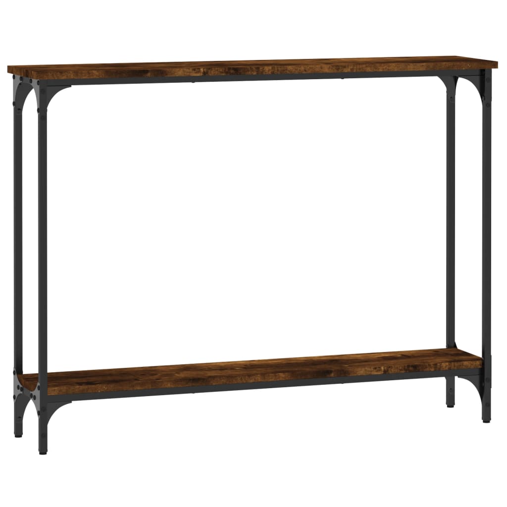 Tavolino Consolle Rovere Fumo 100x22,5x75cm Legno Multistrato - homemem39