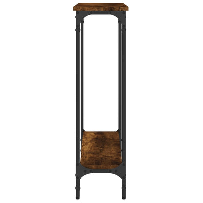 Tavolino Consolle Rovere Fumo 75x22,5x75 cm Legno Multistrato - homemem39