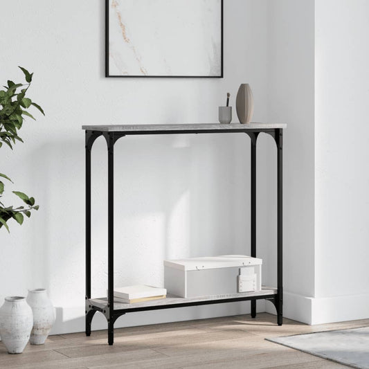 Tavolino Consolle Grigio Sonoma 75x22,5x75 cm Legno Multistrato - homemem39