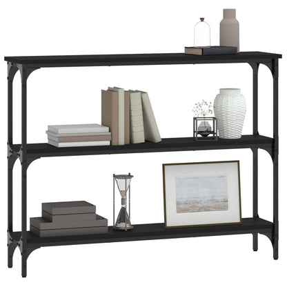 Tavolino Consolle Nero 100x22,5x75 cm in Legno Multistrato - homemem39