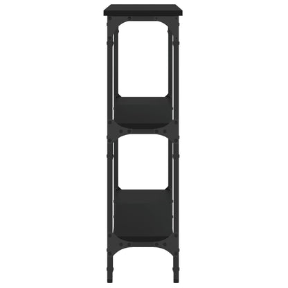 Tavolino Consolle Nero 100x22,5x75 cm in Legno Multistrato - homemem39