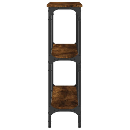 Tavolino Consolle Rovere Fumo 100x22,5x75 cm Legno Multistrato - homemem39